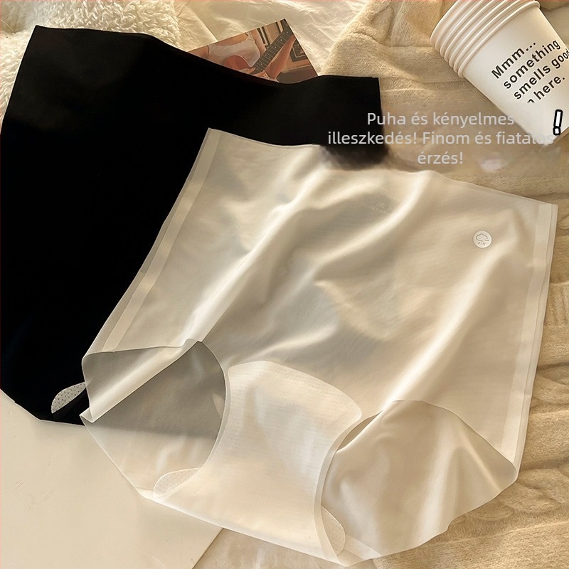 7A magas derekú női alsó ice silk anyagból, ultra vékony, lélegző, pamut betéttel, nyári kényelem