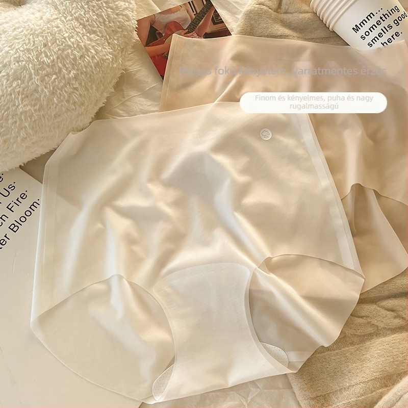 7A magas derekú női alsó ice silk anyagból, ultra vékony, lélegző, pamut betéttel, nyári kényelem