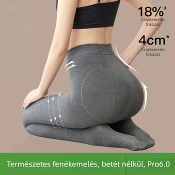 Női termikus leggings fleece béléssel az őszi–téli időszakra, vastag, hasformázó és csípőemelő hatással, lábfejes harisnyák