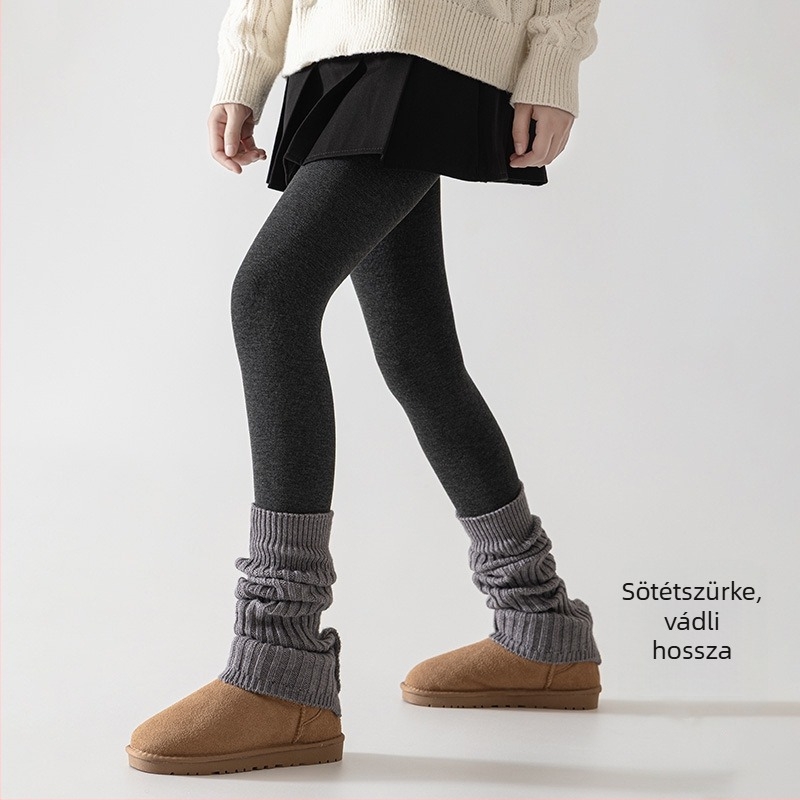 Pamut bordázott leggings ősz-télre, vastag fekete, plusz méret, karcsúsító