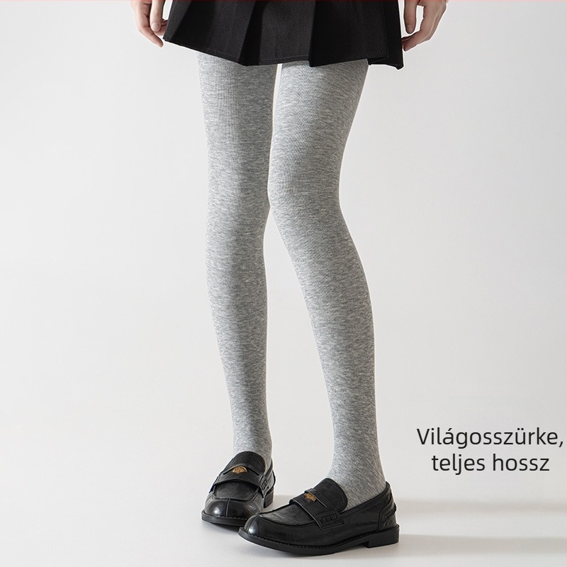 Pamut bordázott leggings ősz-télre, vastag fekete, plusz méret, karcsúsító