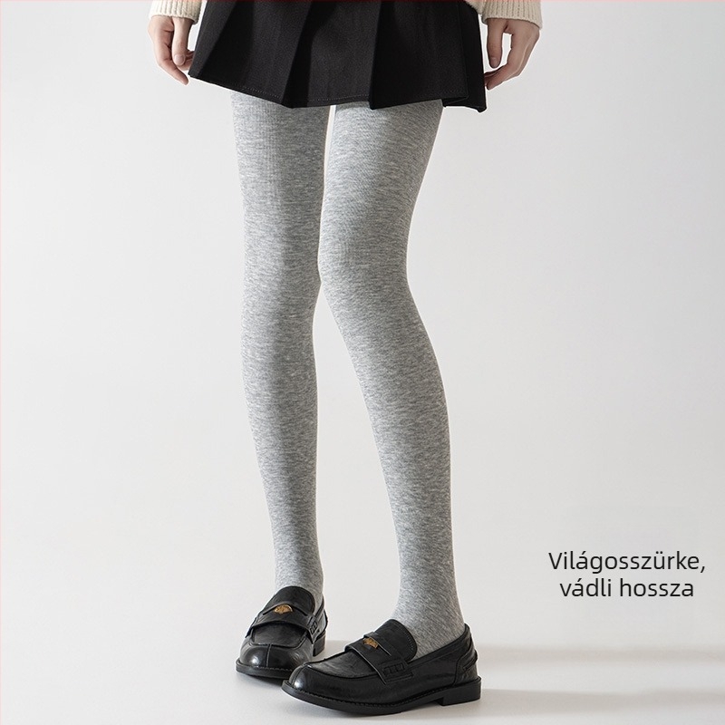 Pamut bordázott leggings ősz-télre, vastag fekete, plusz méret, karcsúsító