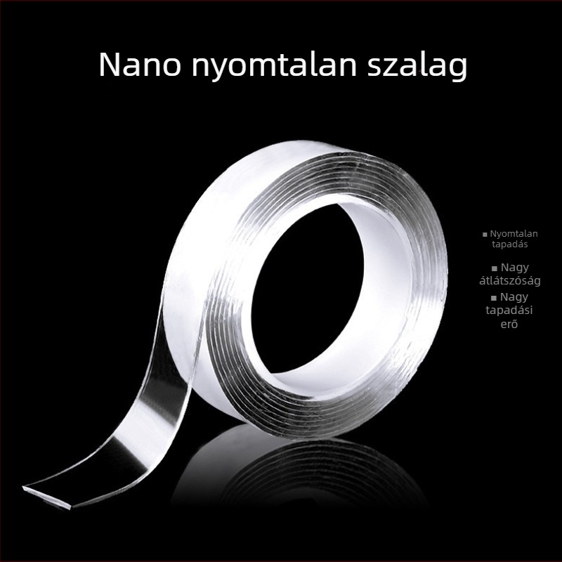 Nano szalag újrahasználható vákuumos szívófejekkel, csúszásmentes betétekkel, erős akril kettős oldalú ragasztóval, csavarok nélkül, nyom nélkül