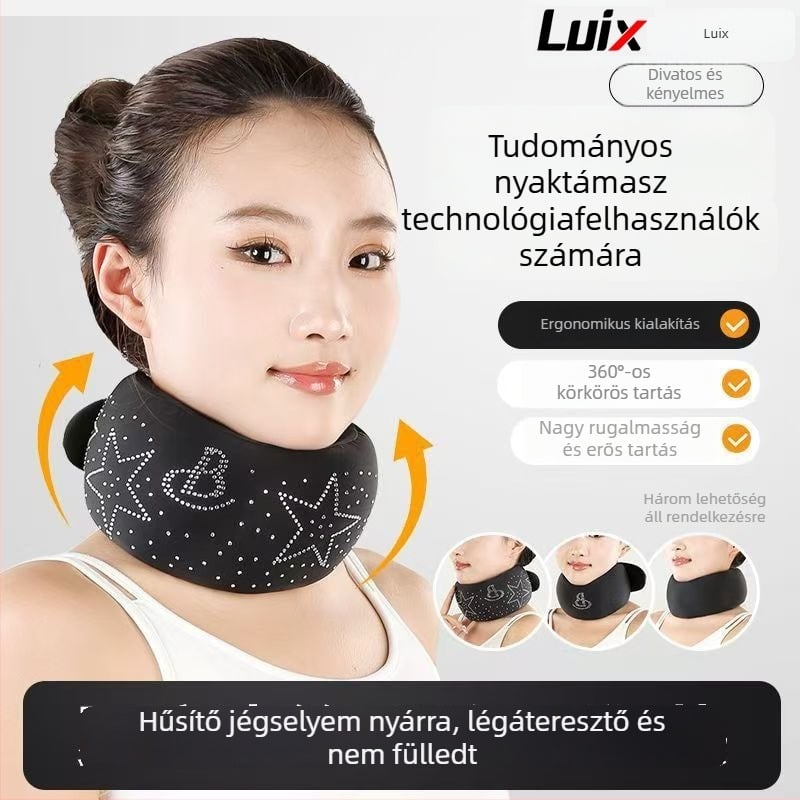 Pamut légáteresztő nyaki merevítő a testtartás javítására és a nyak védelmére