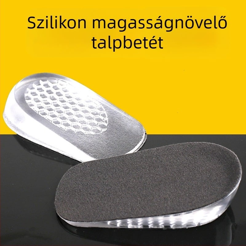 Szilikon magasságot növelő talp, fél talp, átlátszó, uniszex, cipőkhöz