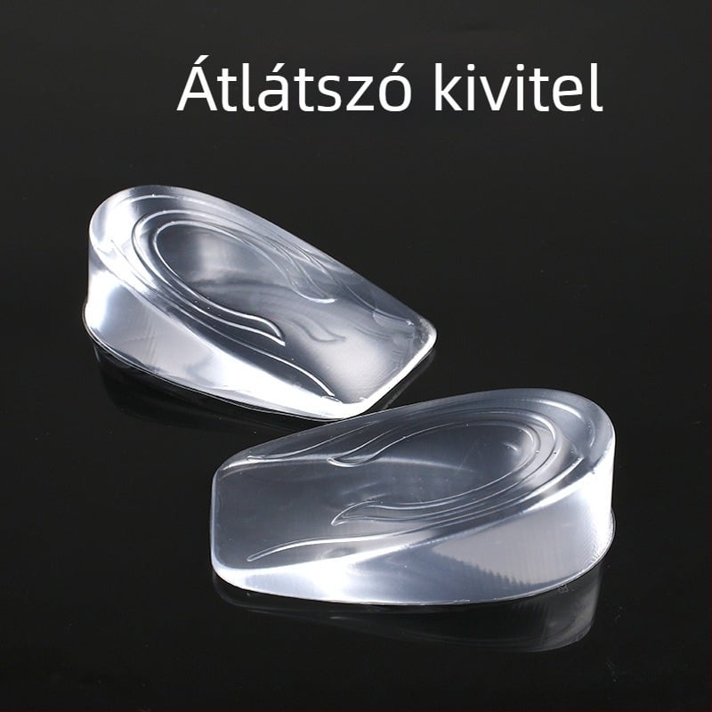 Szilikon magasságot növelő talp, fél talp, átlátszó, uniszex, cipőkhöz