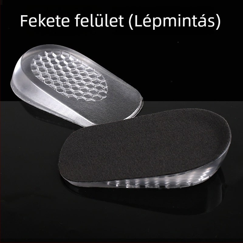 Szilikon magasságot növelő talp, fél talp, átlátszó, uniszex, cipőkhöz