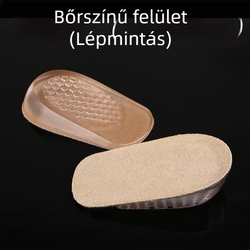 Szilikon magasságot növelő talp, fél talp, átlátszó, uniszex, cipőkhöz
