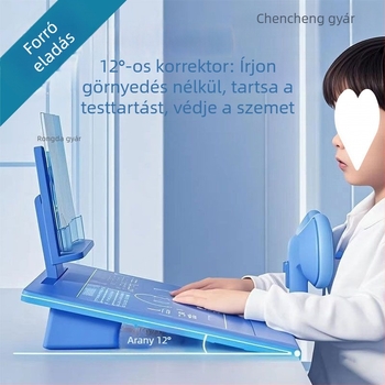Testtartás-korrigáló ferde írófelülettel általános iskolás gyerekek számára, asztali íróasztal verzió