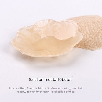 Csipkés szilikon gél mellbimbó tapaszok, láthatatlanok, csúszásmentesek, izzadásállóak