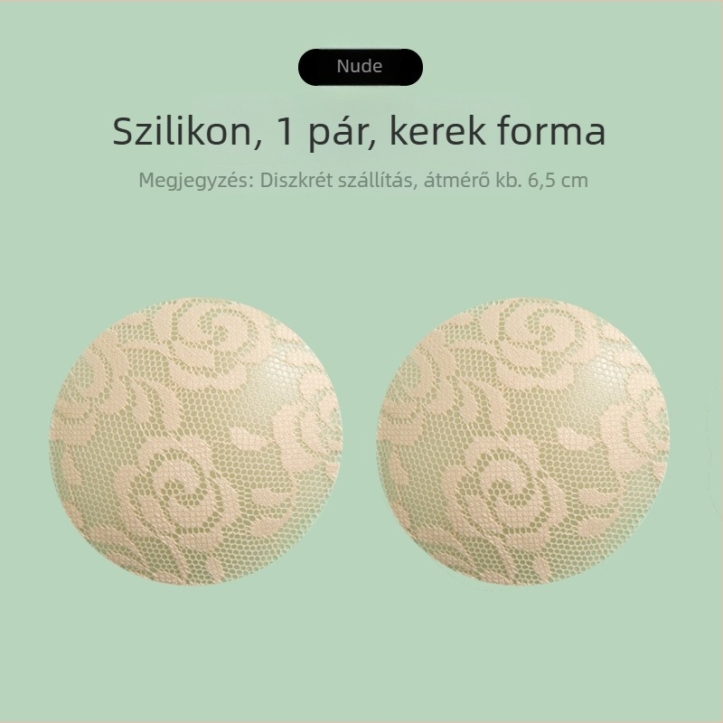 Csipkés szilikon mellbimbó tapaszok, láthatatlanok, varratmentesek, expozíció elleni, csúszásmentes, izzadságálló, nőknek