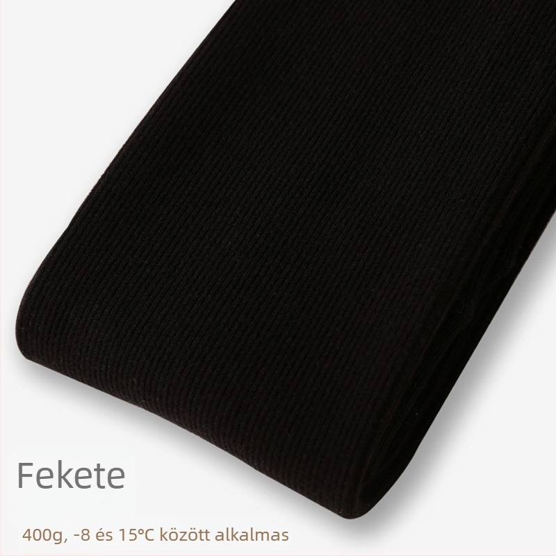 Női fleece-béléses leggings ősz-télre, zab színű, függőleges csíkokkal és bordázott mintázattal