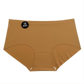 Női varrás nélküli alsónemű ice silk anyagból, pamut bélésű, antibakteriális 7A, középmagasság
