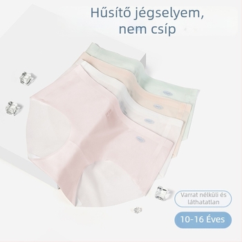 Női ice silk, antibakteriális, gyorsan száradó, varrás nélküli, lélegző, középmagas derekú, vékony