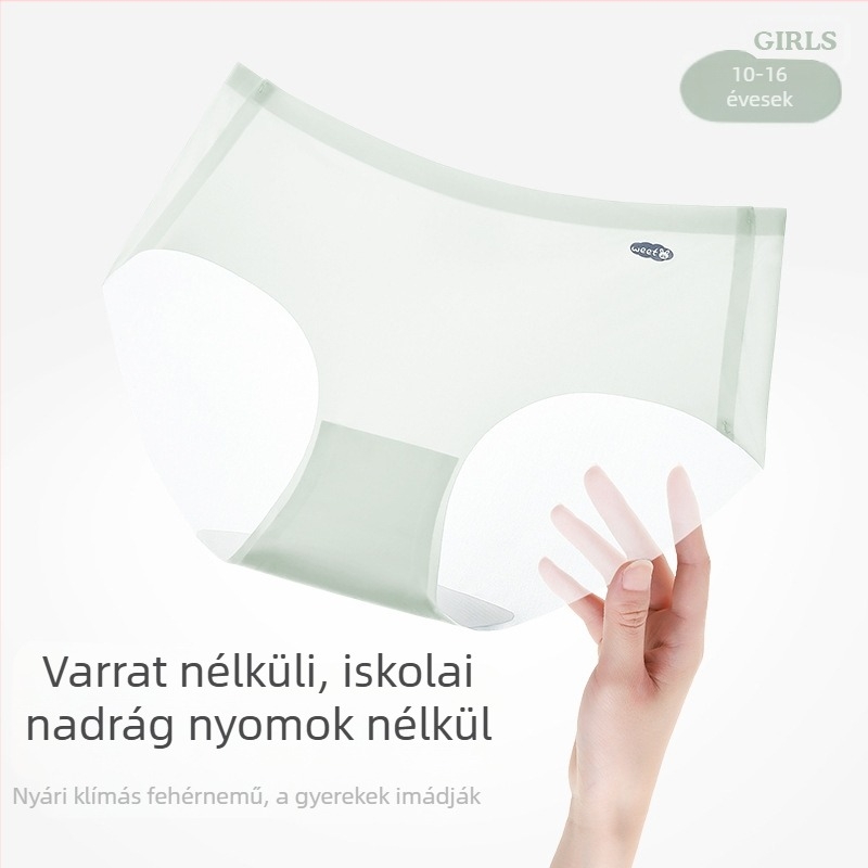 Női ice silk, antibakteriális, gyorsan száradó, varrás nélküli, lélegző, középmagas derekú, vékony