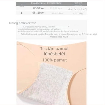 Nana-stílusú, varrás nélküli női alsónemű, lélegző és kényelmes, plusz méret, középmagas derekú, háromszög alakú szabás