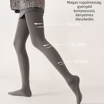 Szürke velúr női compression leggings ősz-télre, természetes nude érzet, popsiemelés, hasi kontroll, karcsú lábak hatása