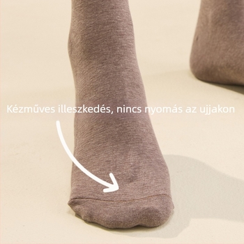 Pamutból készült fleece-bevonatú harisnya formázó hatással; meleg és karcsúsítja a lábakat nőknek, őszi–téli 701