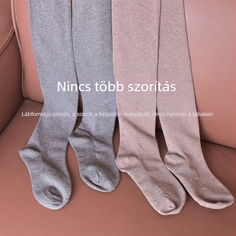 Pamutból készült fleece-bevonatú harisnya formázó hatással; meleg és karcsúsítja a lábakat nőknek, őszi–téli 701