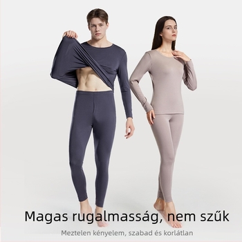 Őszi–téli vékony Modal alapréteg termo fehérnemű szett, bőrbarát, antibakteriális, felső és alsó