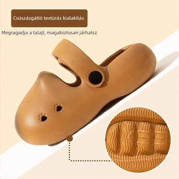 Kapibara gyerekeknek perforált dizájnnal – puha talpú nyári crocs-stílusú strandcipő beltéri és kültéri használatra