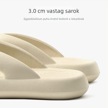 EVA egyrészes flip-flop papucs, csúszásmentes, kopásálló, otthoni és kültéri használatra, strandra – egyszínű, thong típusú szandál