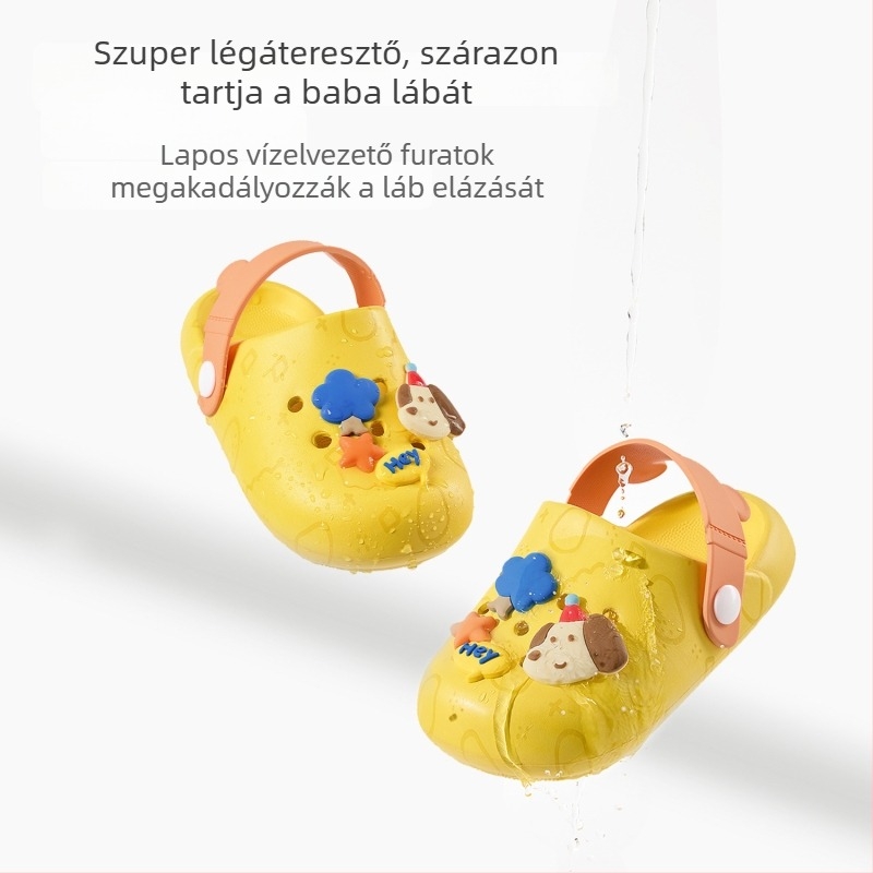 Nidobear 25 Tavasz–Nyár új gyerek perforált szandál, csúszásmentes, puha talppal, beltéri és kültéri viselet, fiúknak és lányoknak
