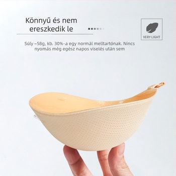 Szilikon melltapasz esküvői ruhához — felhúzó hatás, csúszásmentes, 5 cm vastag, kis méretű mellekhez, láthatatlan a ruhán