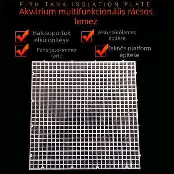Akvárium alsó elválasztó panel akril szűrőpumpával és levehető műanyag hálózati elválasztó