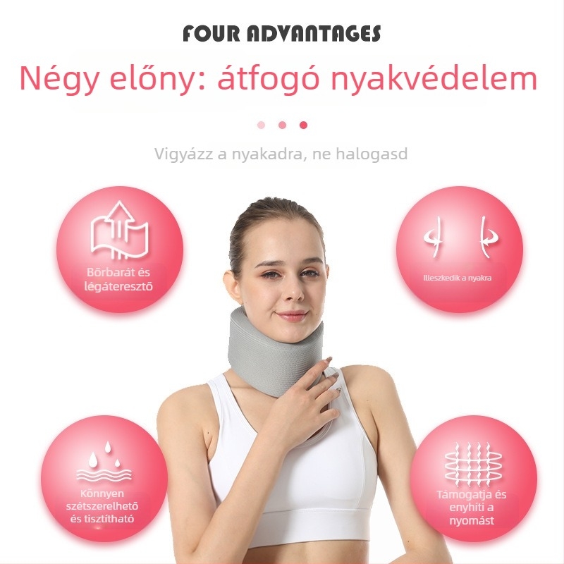Habos nyakvédő a nyaki tartáshoz és trakcióhoz — otthoni fizioterápia