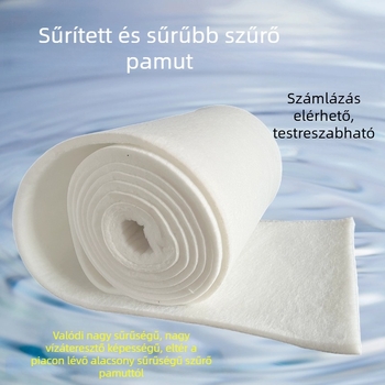 Ragasztómentes fehér pamut szűrőanyag akváriumhoz, nagy sűrűségű filtráció nagy méretű akváriumokhoz és halastavakhoz