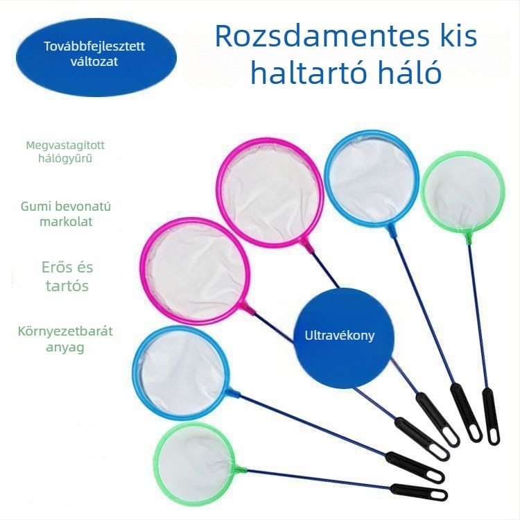 Akváriumi halászháló halak fogására, kör és négyzet alakú, aranyhalak és díszhalak számára