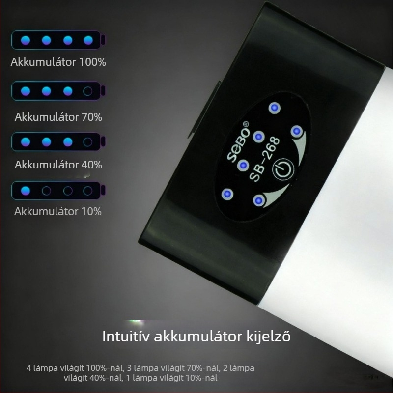 Halak oxigénellátó pumpa Li-akkumulátorral, USB/AC-DC töltéssel, kompakt, hordozható, rendkívül csendes