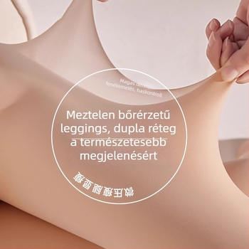 Őszi–téli dupla rétegű leggings, természetes bőrszerű megjelenés, nude érzet, nőknek