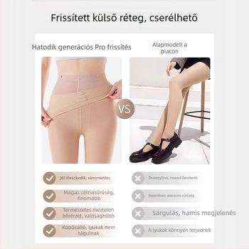Őszi–téli dupla rétegű leggings, természetes bőrszerű megjelenés, nude érzet, nőknek