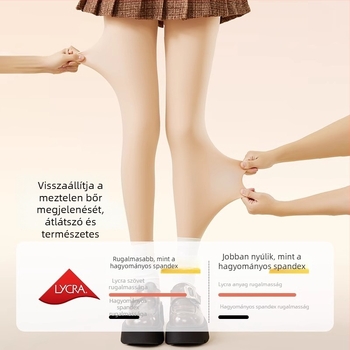 Őszi–téli dupla rétegű leggings, természetes bőrszerű megjelenés, nude érzet, nőknek