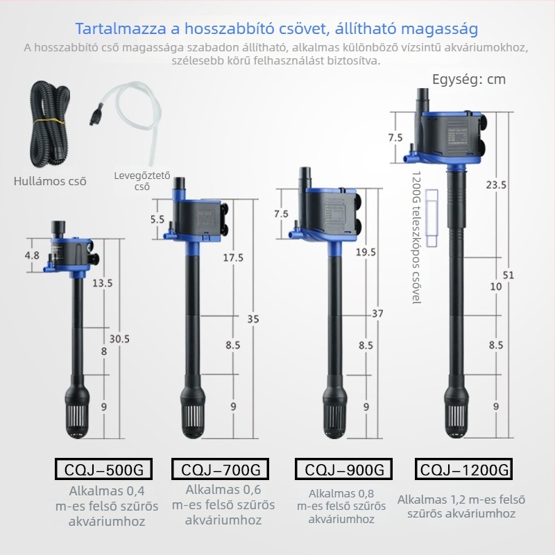 Sensen 3 az 1-ben merülő akváriumpumpa szűrő- és levegőztető funkcióval