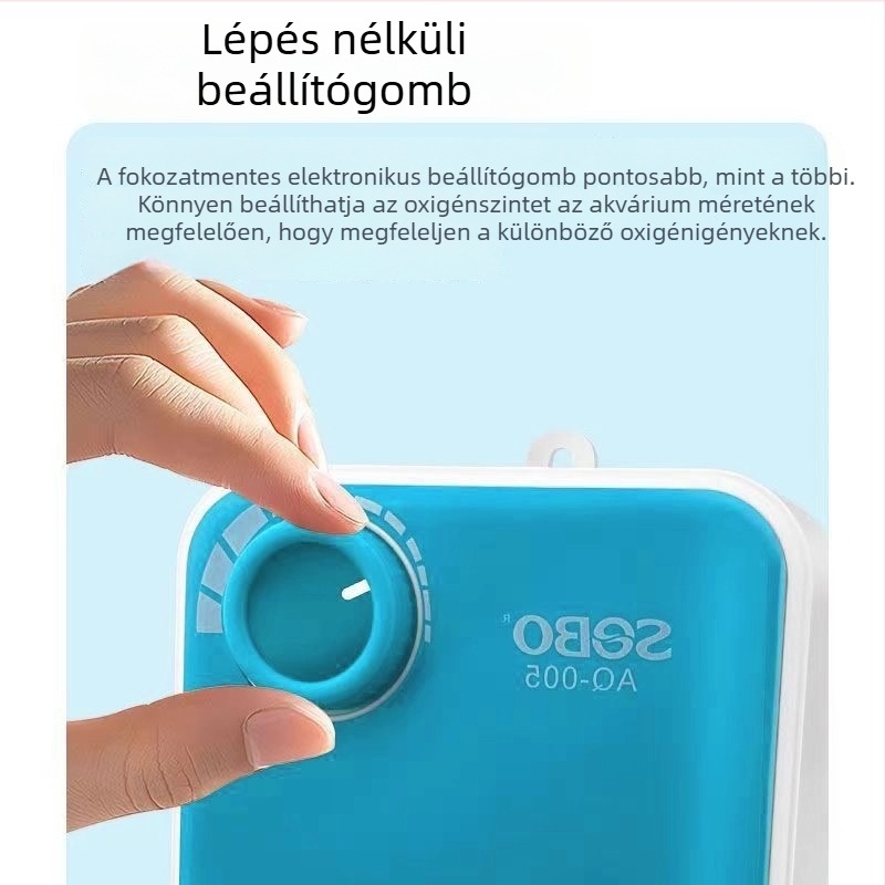 Új akváriumi oxigéntermelő, kompakt ultra-halk oxigénpumpa otthoni használatra