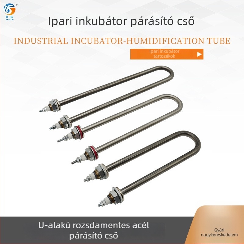 Ipari inkubátor párásítócső, U-alakú, 200W–500W, kiegészítők inkubátorhoz