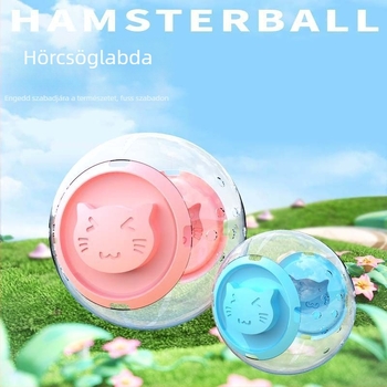 Hamster futólabda és futókerék készlet díszítő játékokkal és hordozható ketreccel