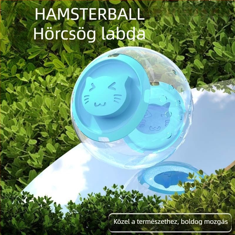 Hamster futólabda és futókerék készlet díszítő játékokkal és hordozható ketreccel