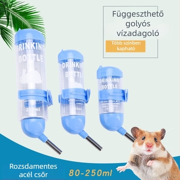 Kisállatoknak szánt, lógatható vákuum itató acélgolyós kettős szeleppel