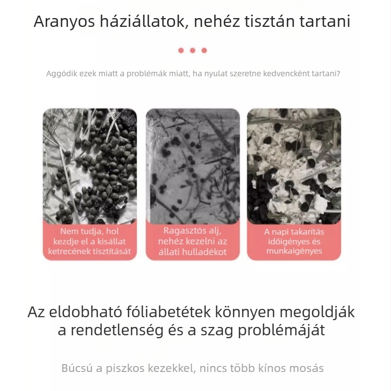 Egyszer használatos vékony műanyag aljvédő nyulak és tengerimalacok ketrecéhez, hordozható vécébetét