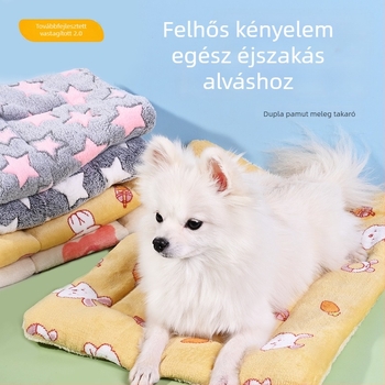 Macska- és kutya matrac, minden évszakra alkalmas alvó matrac, téli meleg macska- és kutyaágy