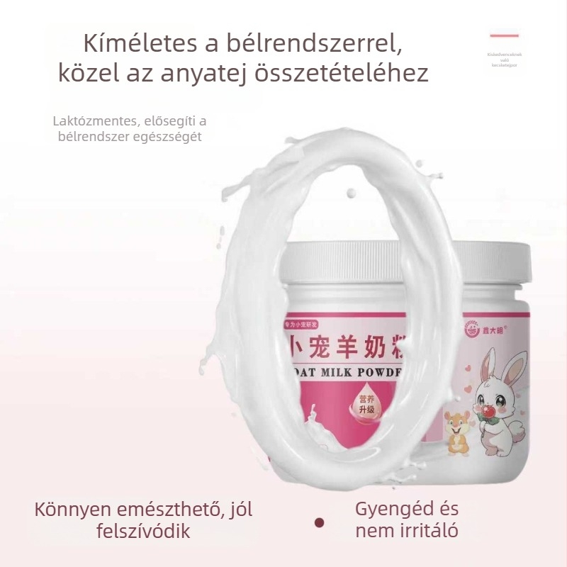 Kecsketejpor kisállatok számára kalciummal és mézzel – táplálékkiegészítő az emésztés támogatásához