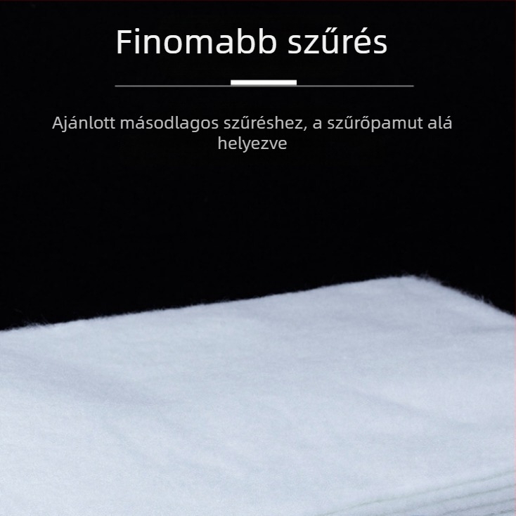Nagy sűrűségű biokémiai szűrőgyapot akváriumhoz, fehér színű, nitrifikáló baktériumok tenyésztéséhez