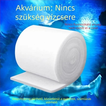 Nagy sűrűségű akváriumi szűrőgyapot, 6D gyapot, poliészter rostok, fehér