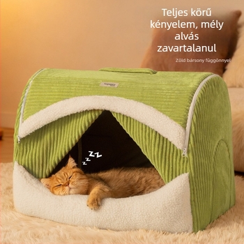 Zárt macskafészek – meleg télen, levehető és mosható
