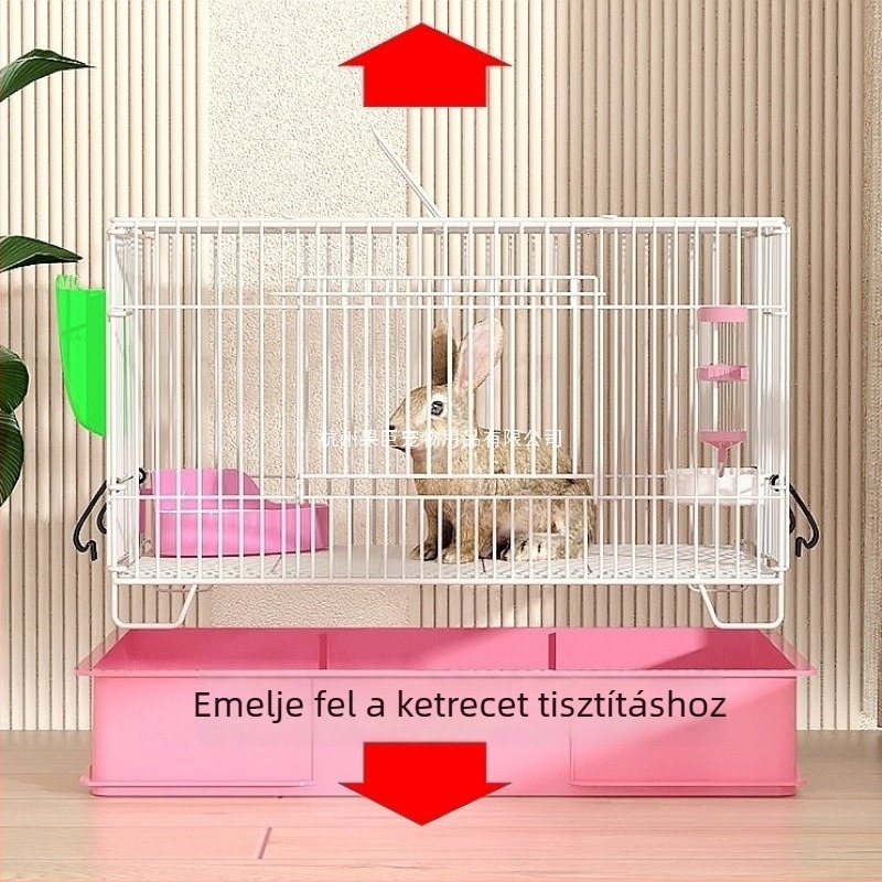 Nagy méretű háztartási nyúlketrec fröccsenés elleni védelemmel – megerősített tenyésztő ketrec nyulak és tengerimalacok számára