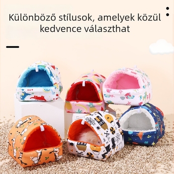 Téli meleg hörcsög fészek, kisállat függőágy és négy évszakos matrac